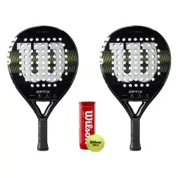 Wilson Optix V1 Black Padel Pakke – 2 Bat + 3 Bolde - Wilson Padel